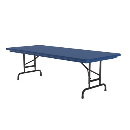 Correll Rectangle Heavy Duty Commerical Adjustable Height Plastic Folding Table, 30" W, 60" L, 22" to 32" H RA3060-27